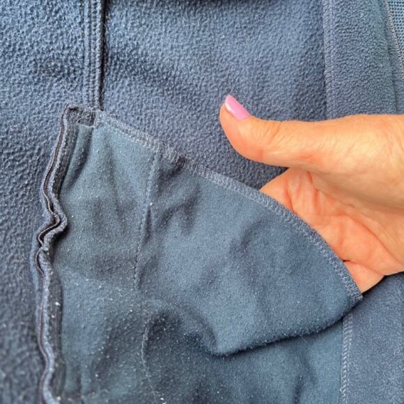 Boston Red Sox Navy Blue Fleece Jacket Full Zip Embroidered B Size L Antigua - Picture 10 of 11